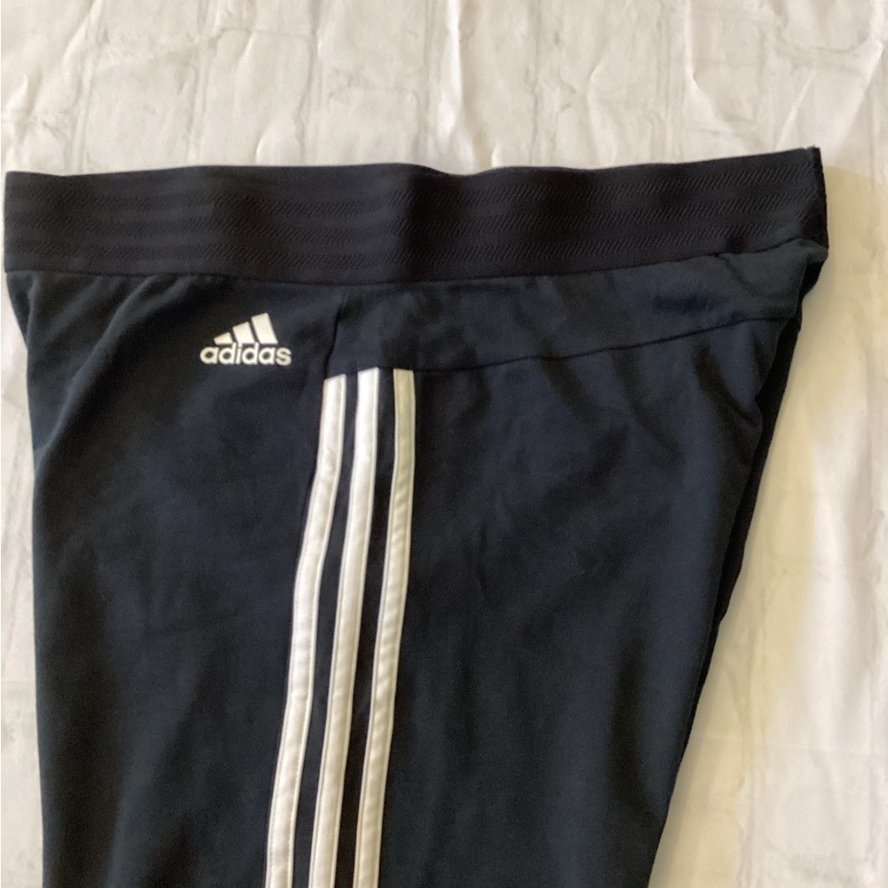 Adidas Women Black Track Leggings Pants - Picture 3 of 5